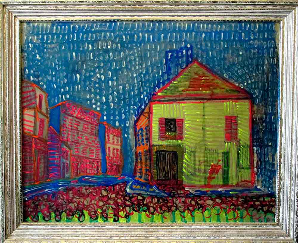 Ariel Shallit painting of The Village