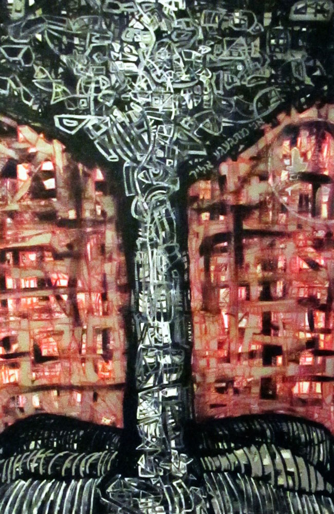 Ariel Shallit painting of David's tree