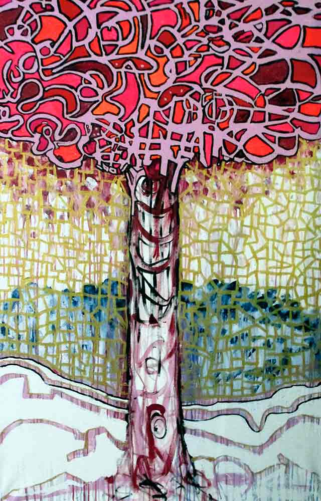 Ariel Shallit painting of Zev's Tree #7